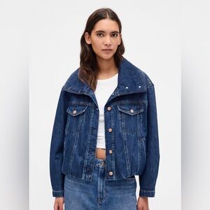 GAP: Denim Oversized Cocoon Jacket. XXS. Excellent condition! Medium wash.